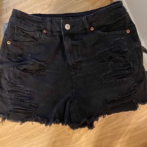 Women’s Black American Eagle Jean Shorts Size 6